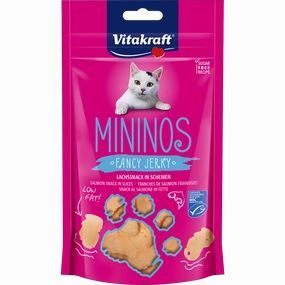 Vitakraft Cat Mininos Fancy Jerky - Salmon Snack in Slices 40g