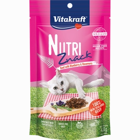 Vitakraft Cat Nutri Znack Beef with Blueberry & Rosemary 40g