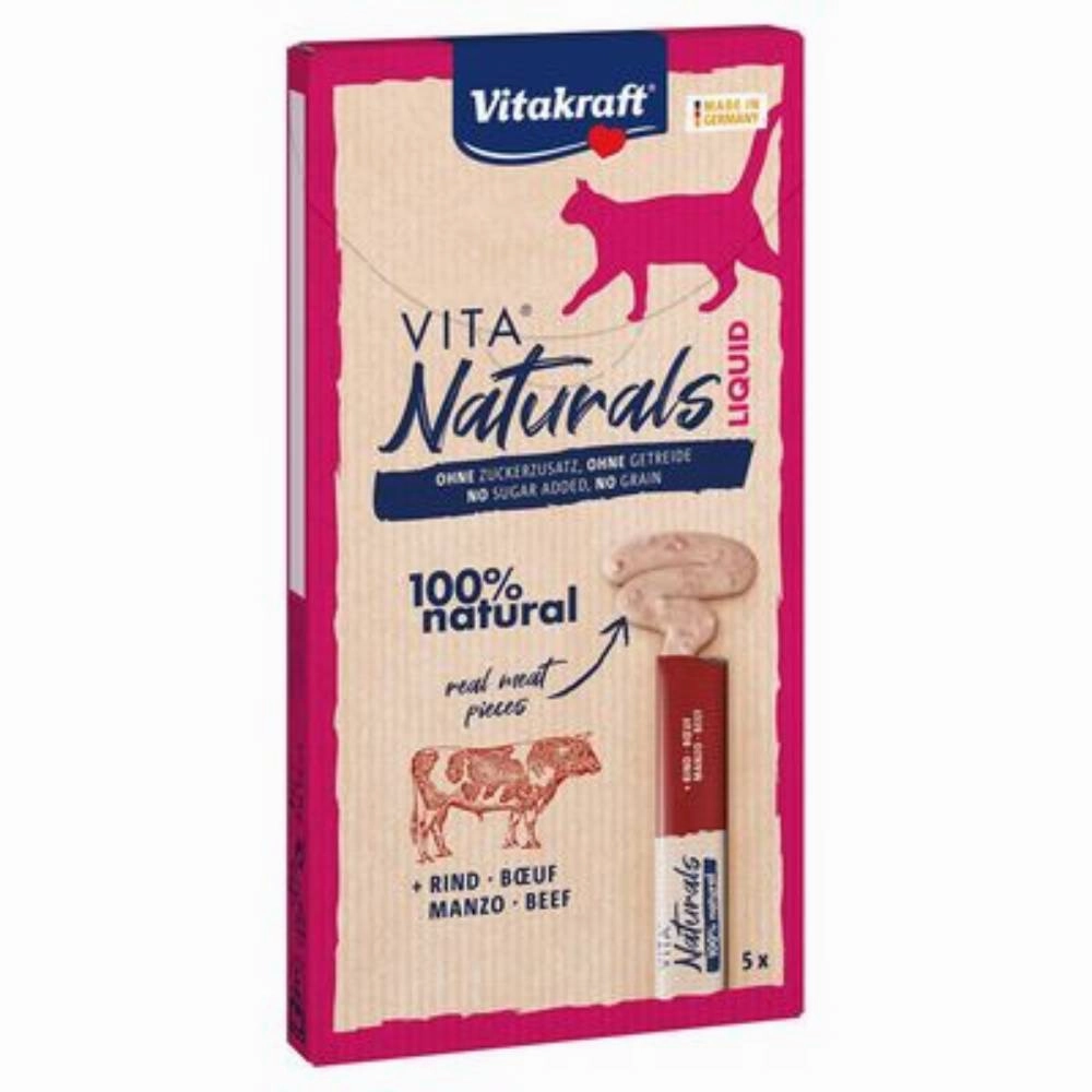 Vitakraft Cat Vita Naturals Liquid Beef 5pcs