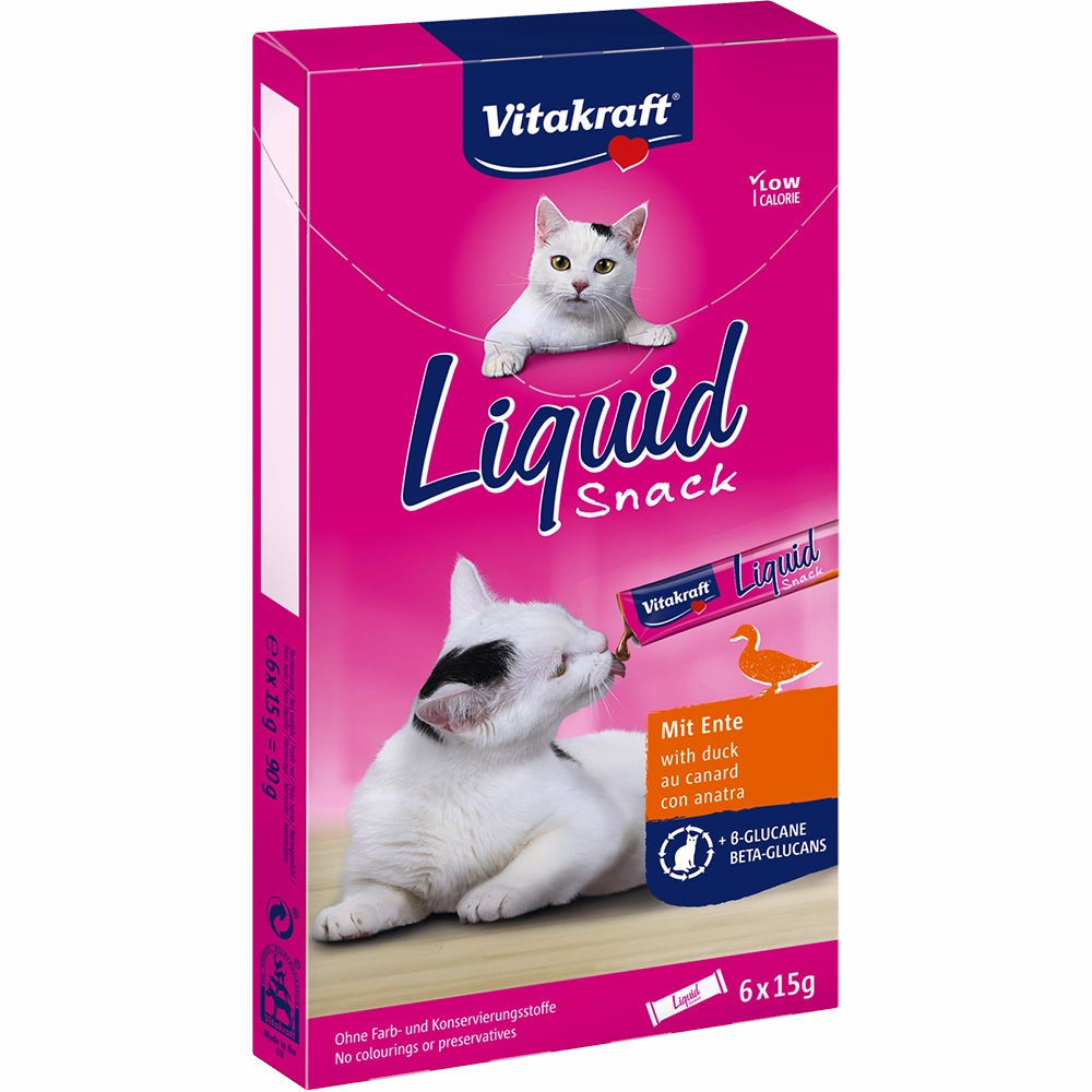 Vitakraft Liquid Snack with Duck   Beta-Glucans 6pcs