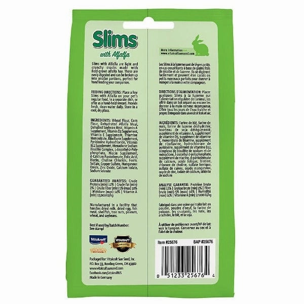 Vitakraft Slims Alfalfa Nibble Stick Treats