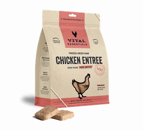 Vital Essentials Chicken Entree Mini Patties Freeze-Dried Raw Dog Food