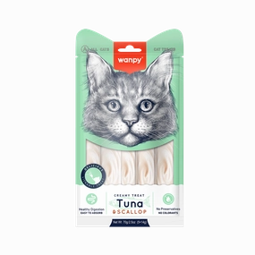 Wanpy Cat Treat Creamy Tuna & Scallop 70g