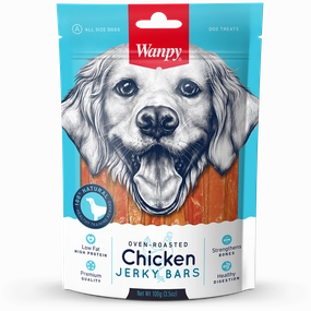 Wanpy Dog Oven-Roasted Chicken Jerky Bars 100g