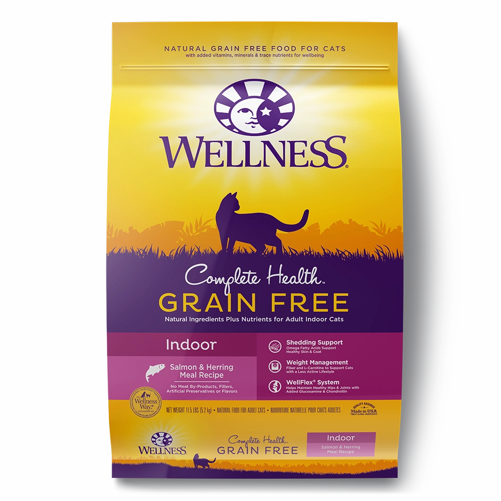Wellness Cat Complete Health Grain Free Indoor Salmon & Herring Meal Recipe 11.5lb