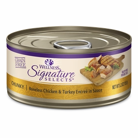 Wellness Cat Core Grain-Free Signature Selects Chunky Boneless Chicken & Turkey Entree in Sauce 5.3oz
