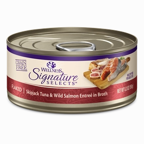 Wellness Cat Core Grain Free Signature Selects Flaked Skipjack Tuna & Wild Salmon Entree in Sauce 5.3oz