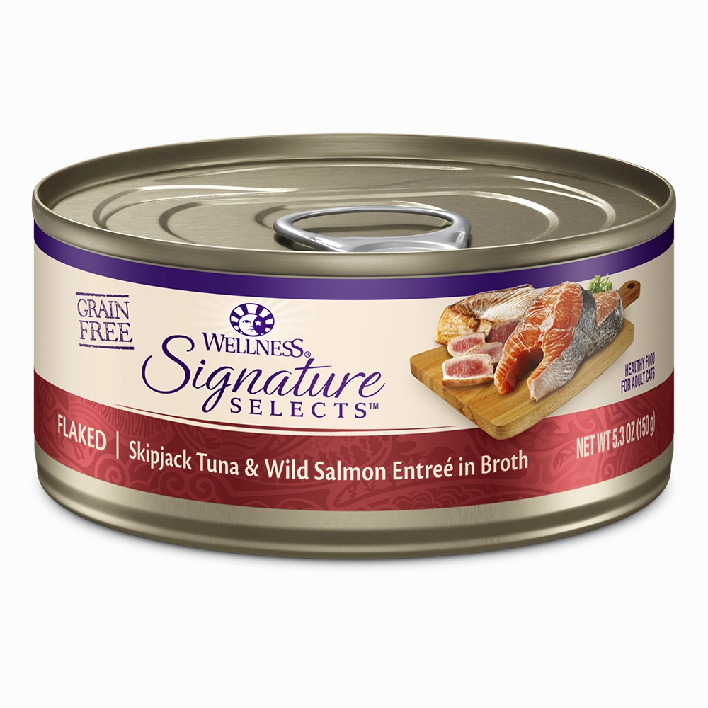 Wellness Cat Core Grain Free Signature Selects Flaked Skipjack Tuna & Wild Salmon Entree in Sauce 5.3oz