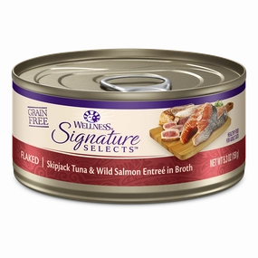 Wellness Cat Core Grain Free Signature Selects Flaked Skipjack Tuna & Wild Salmon Entree in Sauce 5.3oz