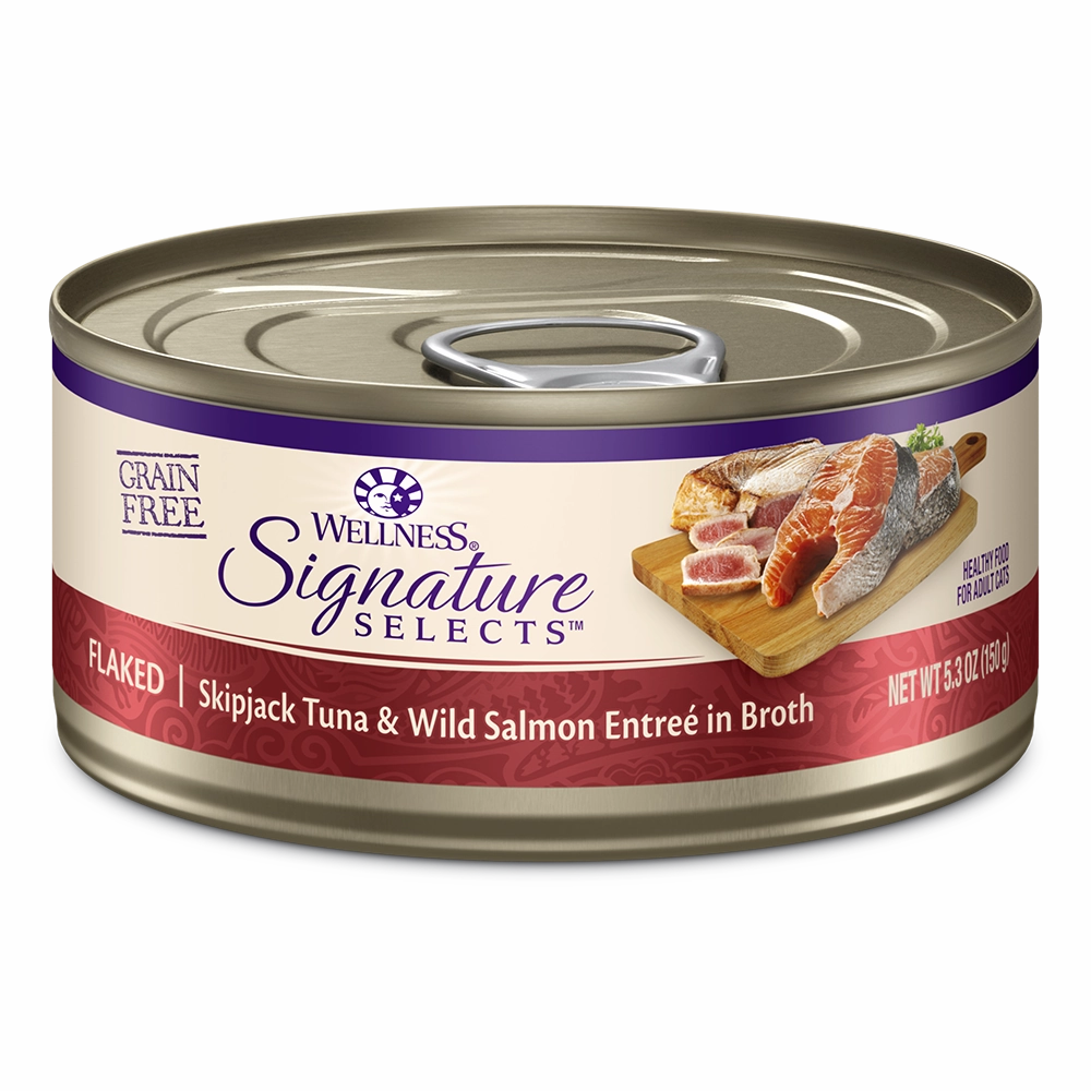 Wellness Cat Core Grain Free Signature Selects Flaked Skipjack Tuna & Wild Salmon Entree in Sauce 5.3oz