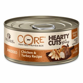 Wellness Cat Core Hearty Cuts - Shredded Chicken & Turkey Recipe 5.5oz