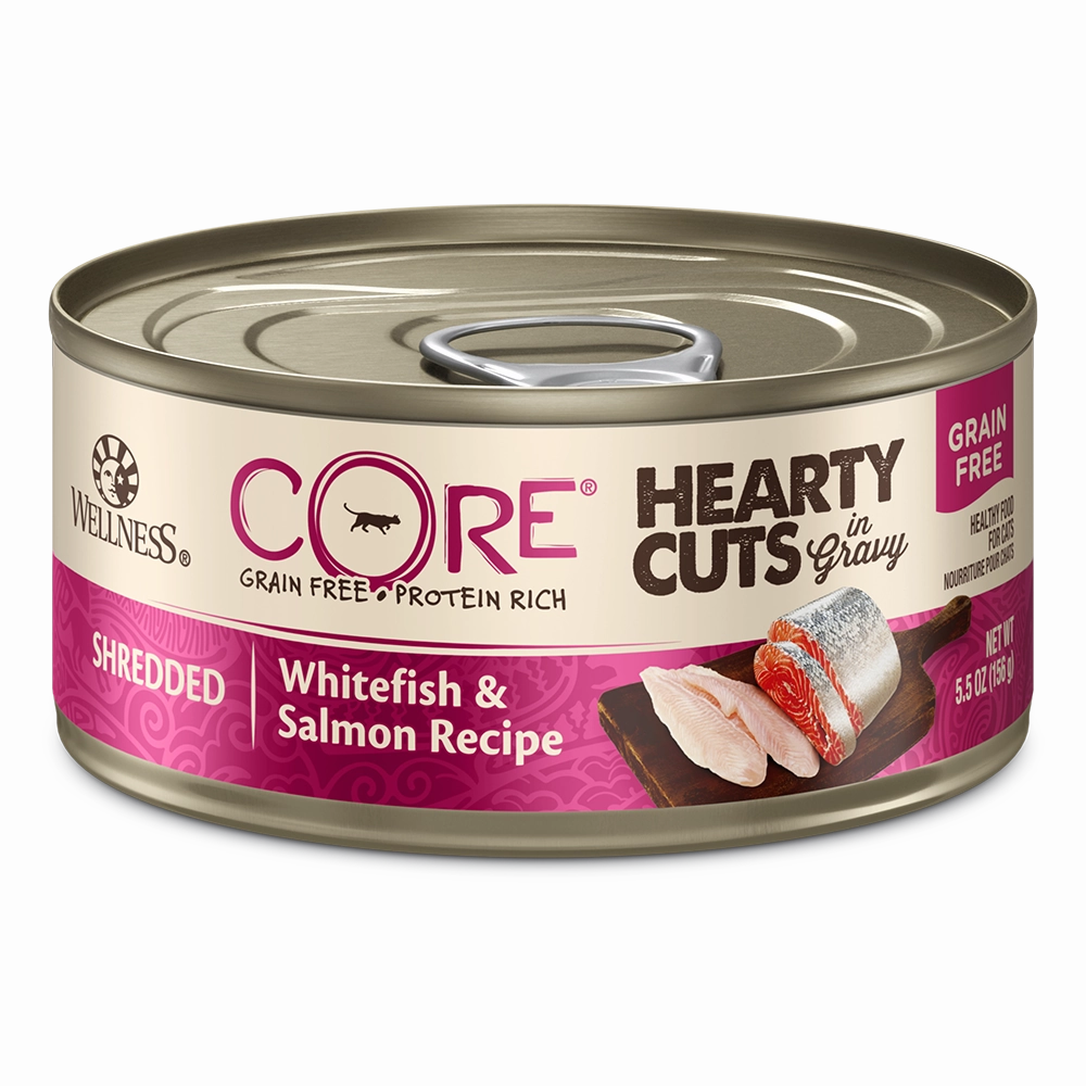 Wellness Cat Core Hearty Cuts - Shredded Whitefish & Salmon Recipe 5.5oz