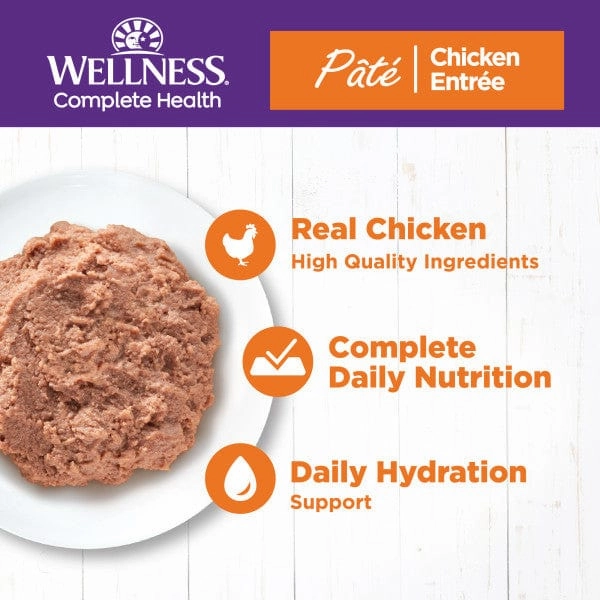 Wellness Complete Health Pate Chicken Entree Canned Cat Food, 5.5oz