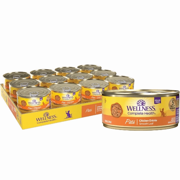 Wellness Complete Health Pate Chicken Entree Canned Cat Food, 5.5oz