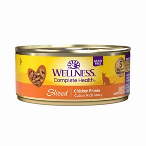 Wellness Complete Health Sliced Chicken Entree in Gravy Canned Cat Food, 3oz