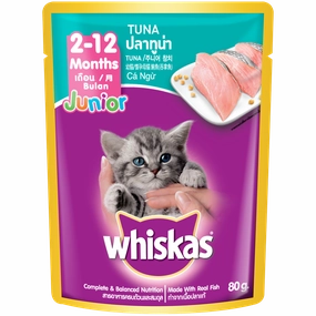 Whiskas Pouch 2-12 Months Junior Tuna 80g