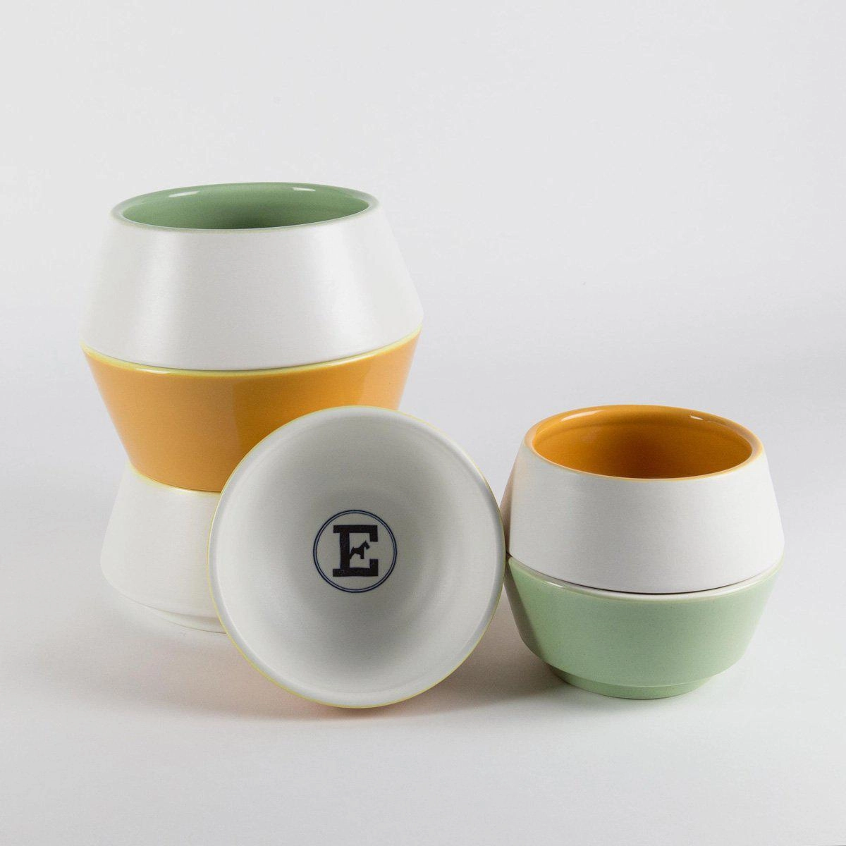 Yellow And Mommo Dog Water Bowl