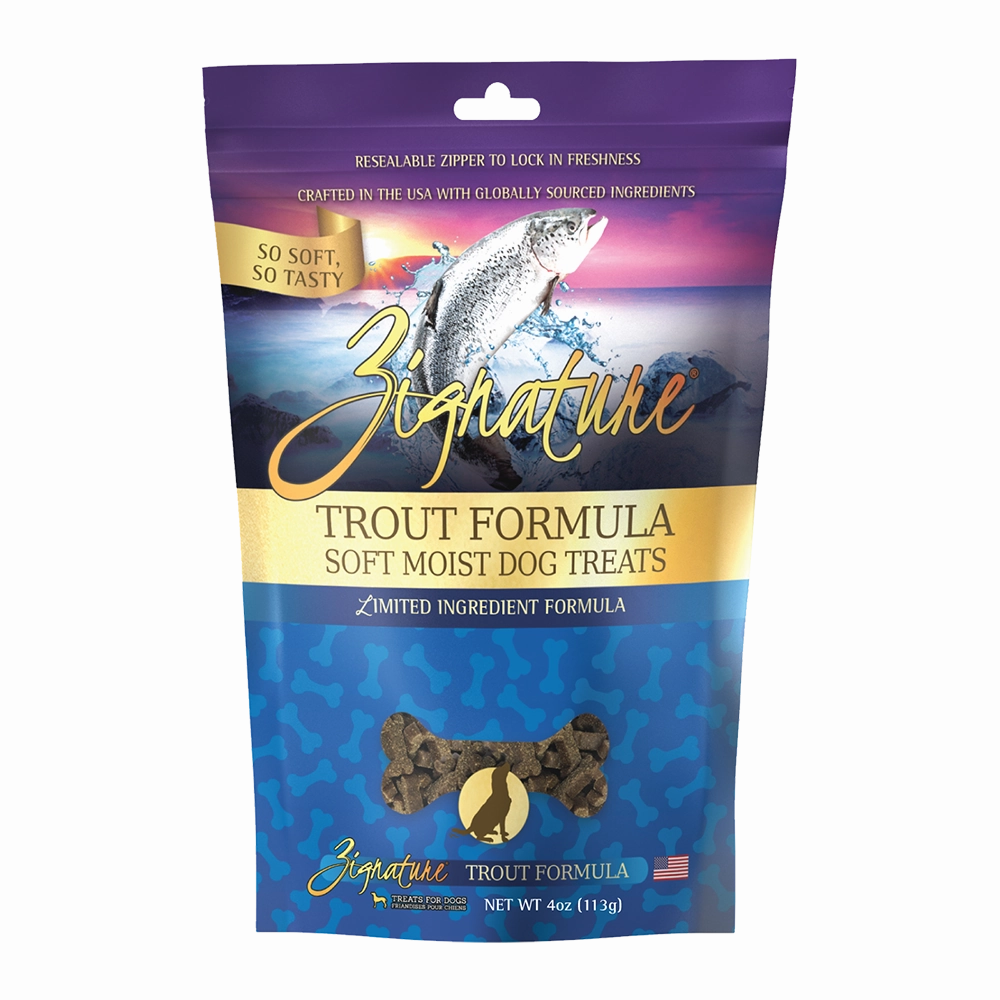 Zignature Dog Treats Soft Moist Trout Formula 113g