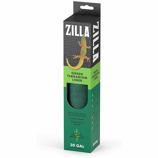 Zilla Terrarium Liner Reptile Bedding; Green