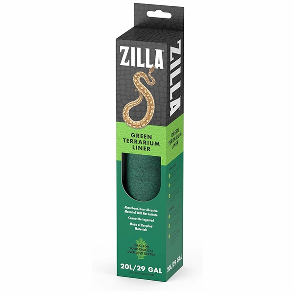 Zilla Terrarium Liner Reptile Bedding; Green
