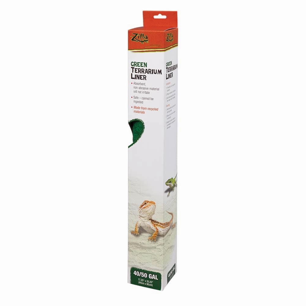 Zilla Terrarium Liner Reptile Bedding; Green