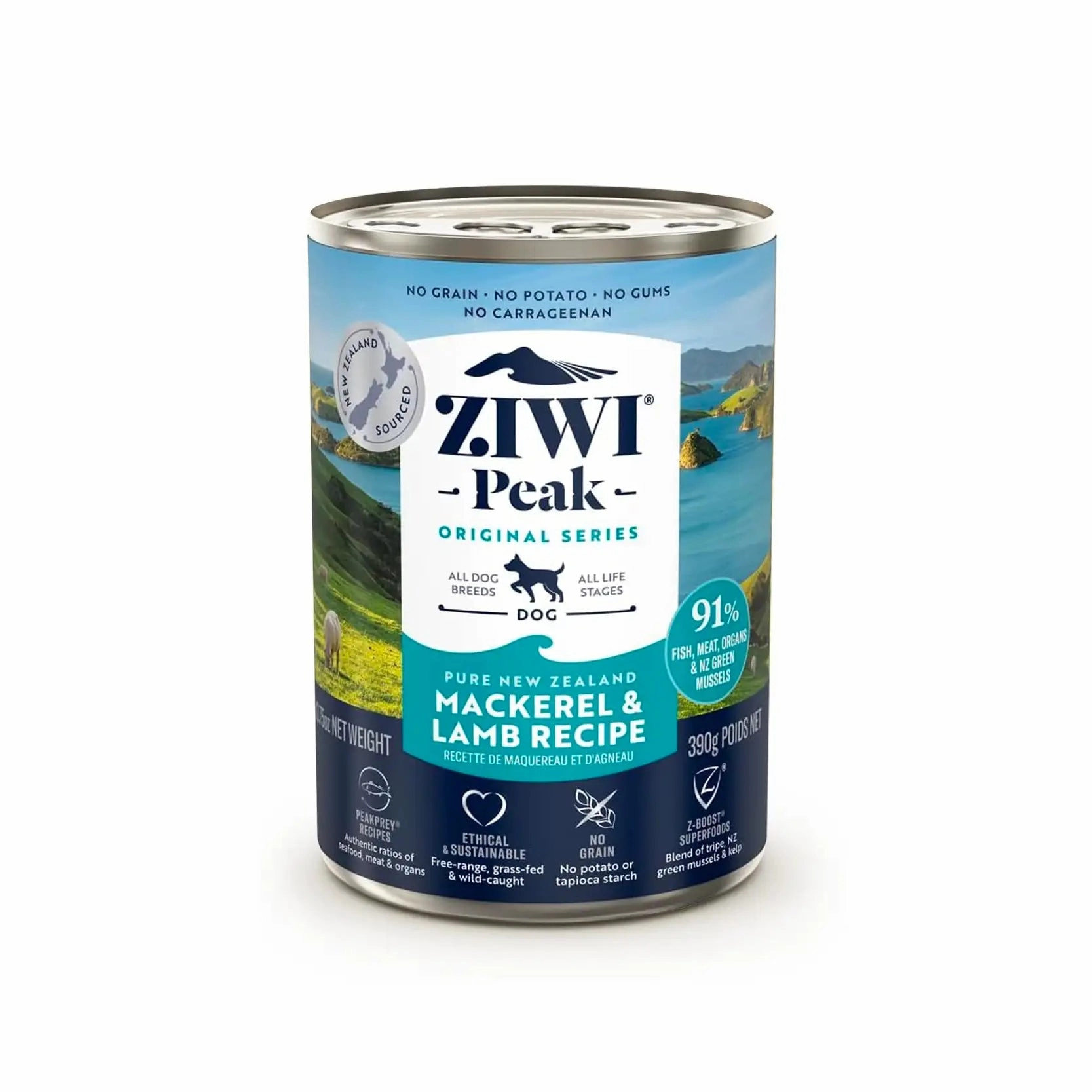 ZiwiPeak Moist Dog Food - Mackerel & Lamb Recipe