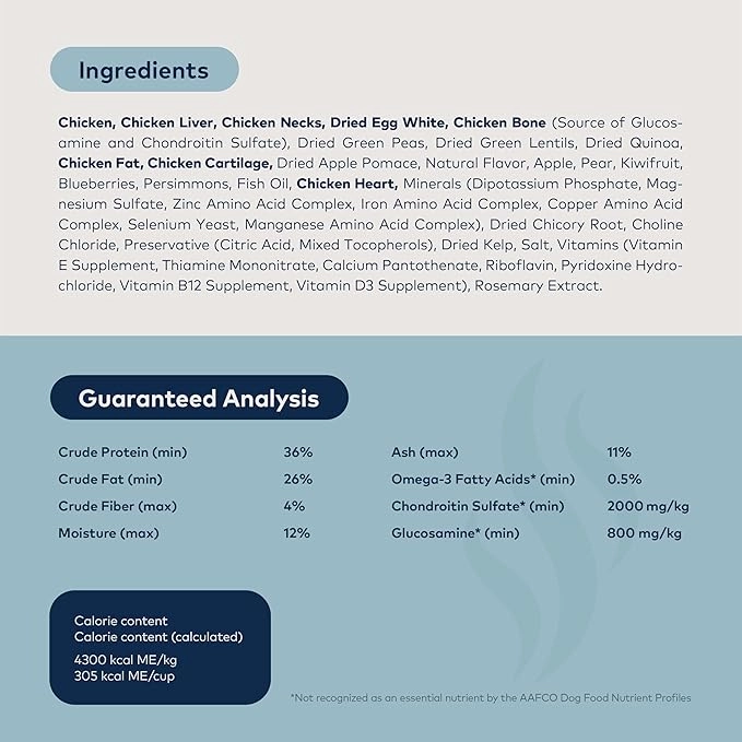 ZiwiPeak Steam & Dried Dog Food - Cage-Free Chicken with Orchard Fruits Recipe