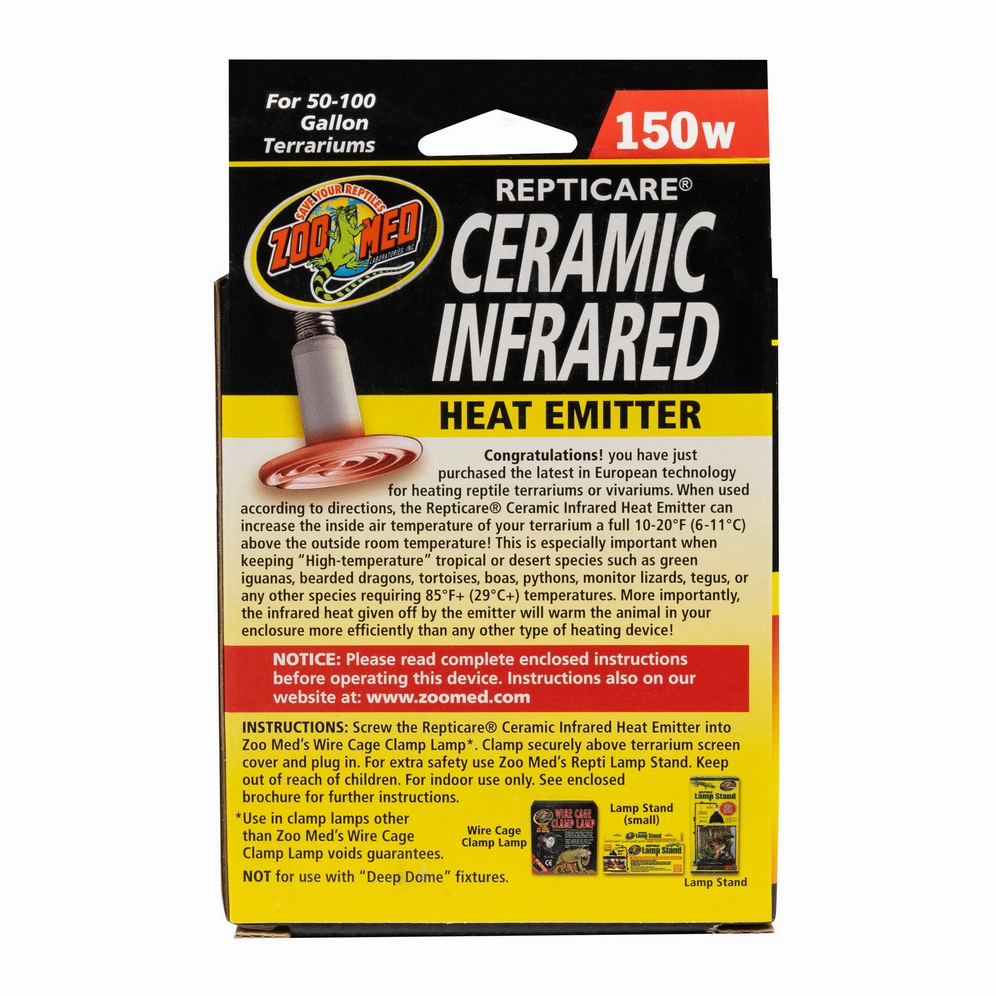 Zoo Med Ceramic Heat Emitter - 150w