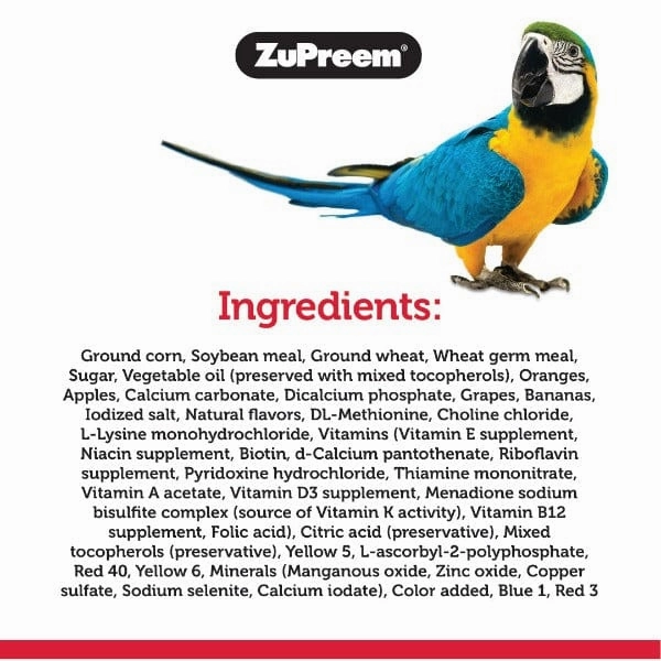 ZuPreem FruitBlend Flavor Bird Food, Large