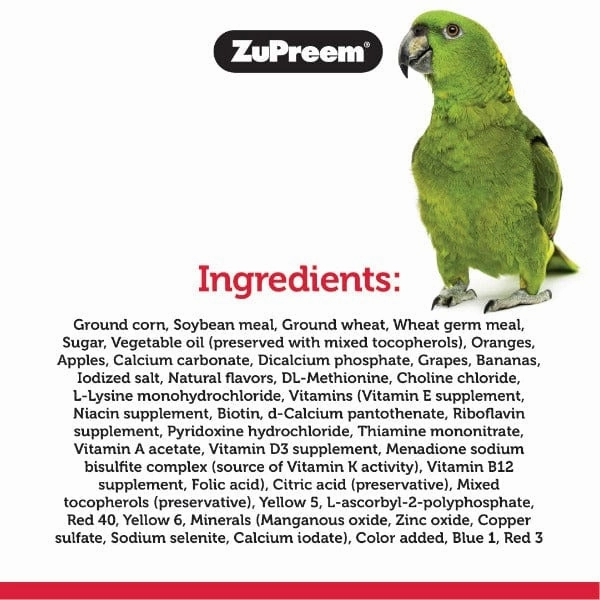 ZuPreem FruitBlend Flavor Bird Food, Parrots & Conures
