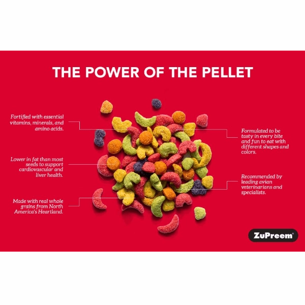 ZuPreem FruitBlend Flavor Bird Food, Parrots & Conures