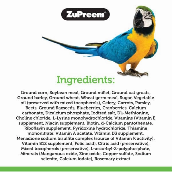 ZuPreem Natural Bird Food, Large