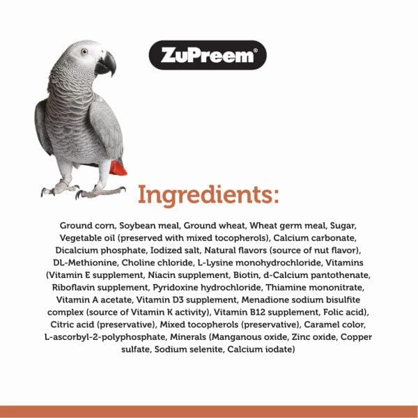 ZuPreem NutBlend Bird Food, Parrots & Conures