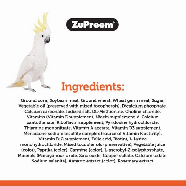ZuPreem PastaBlend Bird Food, Parrots & Conures