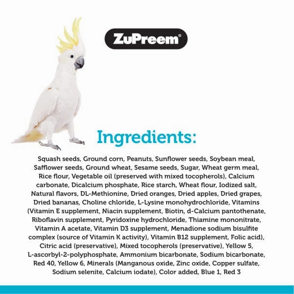 ZuPreem Sensible Seed Bird Food, Large