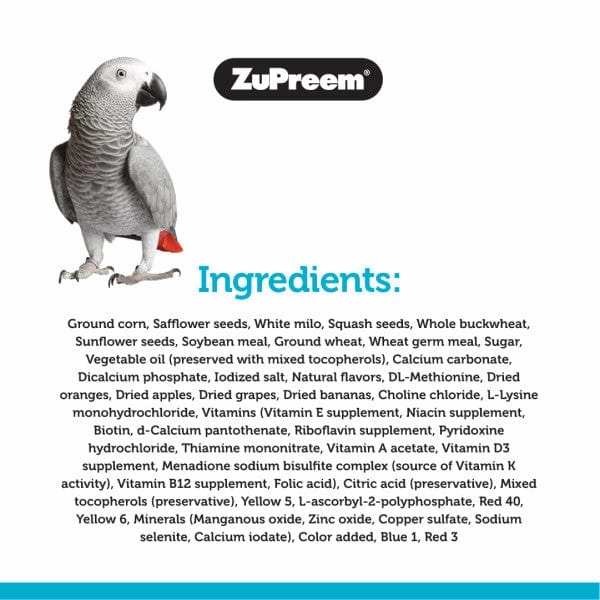 ZuPreem Sensible Seed Bird Food, Parrots & Conures