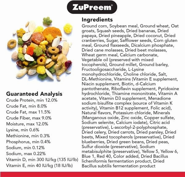 ZuPreem Smart Selects Bird Food, Large