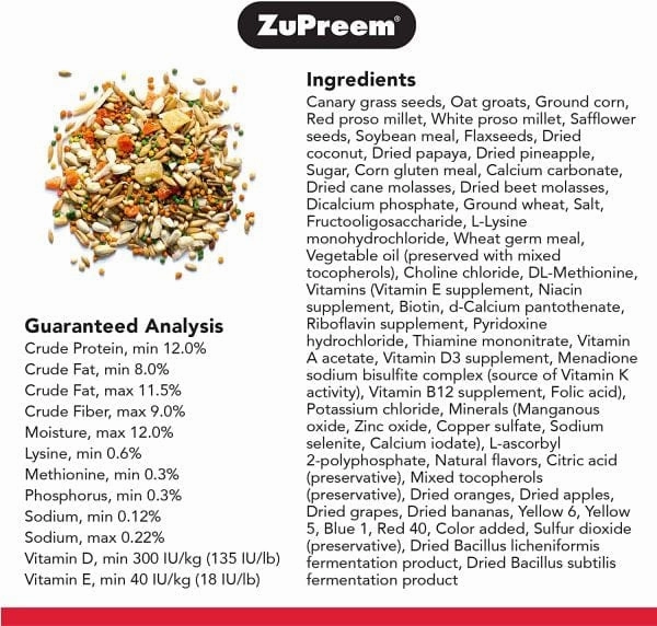 ZuPreem Smart Selects Bird Food, Small