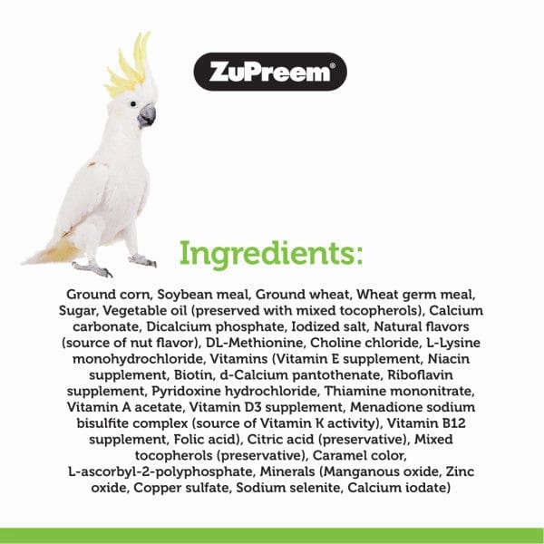 ZuPreem VeggieBlend Bird Food, Parrots & Conures